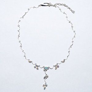 Worn1X Givenchy Y-Drop Iridescent-Crystal Necklace